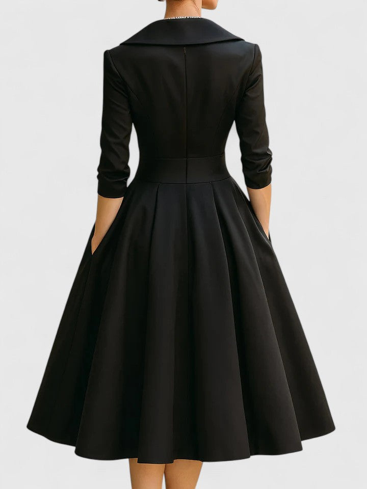 Malia | Timeless Silhouette Pocket Midi Dress