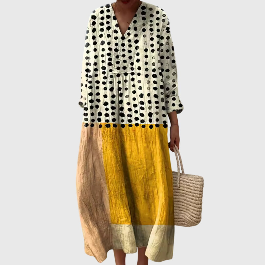 Briar | Artistic Dreamtime Geometric Midi Dress