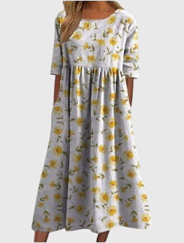 Kinsley | Elegant Embroidered Flowy Everyday Dress