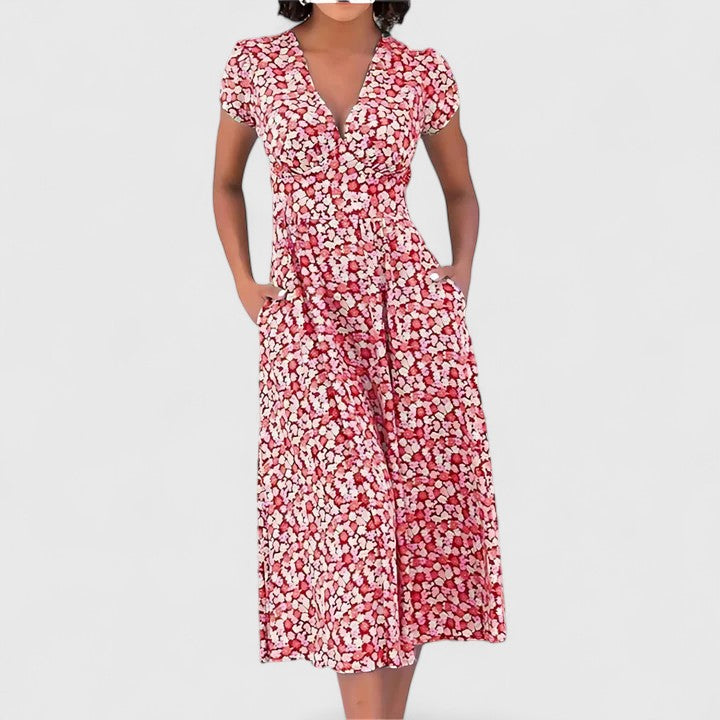 Eliana | Heart-Neck Flowy Everyday Midi Dress