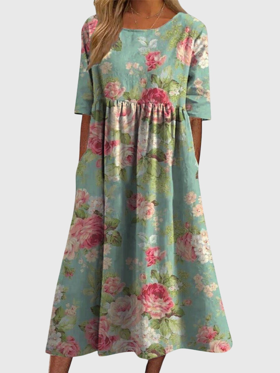 Kinsley | Elegant Embroidered Flowy Everyday Dress