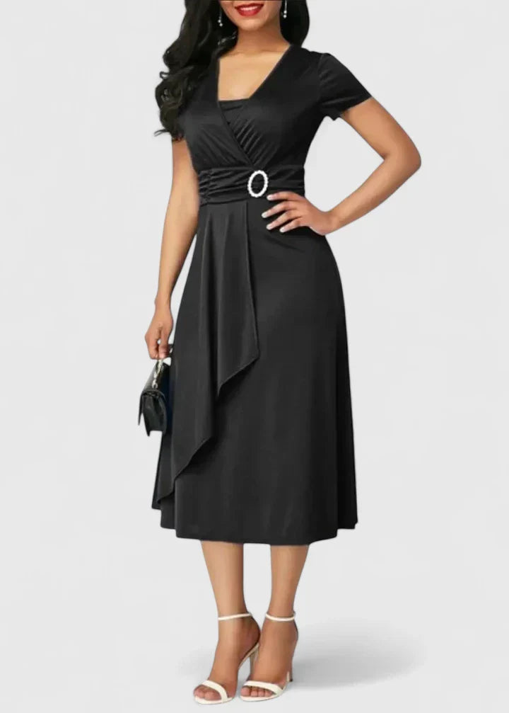 Bristol | Chic Solid-Color Sophisticated Midi