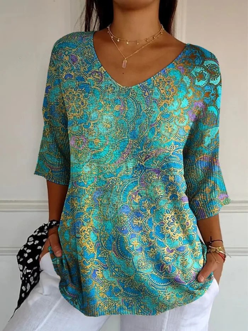 Susan | Vintage-Inspired Art Print Casual Knit Pullover