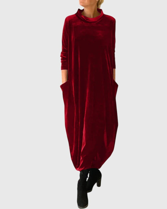 Ember | Luxe Velvet British-Style Midi Dress