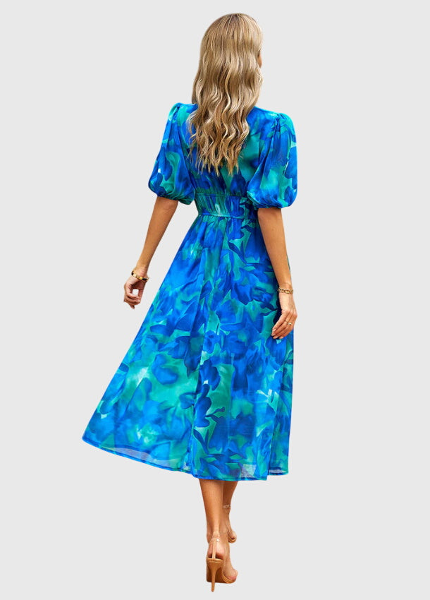 Willow | Vibrant Smocked Floral Midi Dress