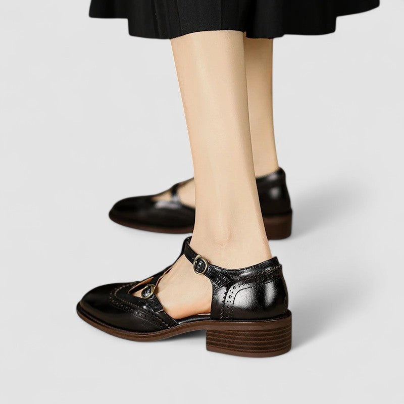 Seraphina | Elegant T-Bar Comfort Heel