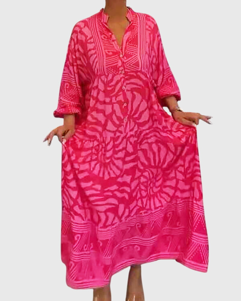 Delilah | Elegant V-Neck Summer Maxi Dress