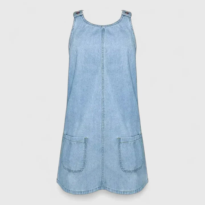 Parker | Edgy Feminine Denim-Inspired Midi Dress
