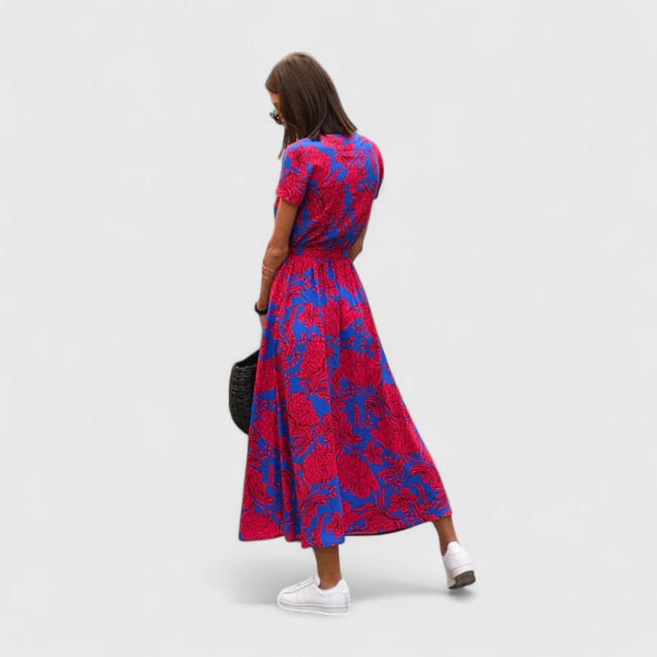 Amara | Flowing Wrap-Fit Elegant Midi Dress