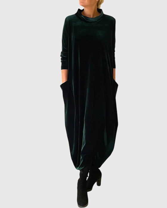 Ember | Luxe Velvet British-Style Midi Dress