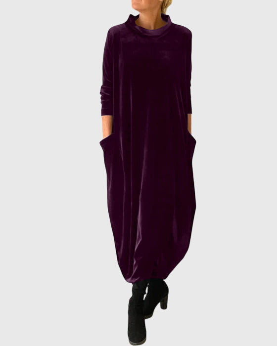 Ember | Luxe Velvet British-Style Midi Dress
