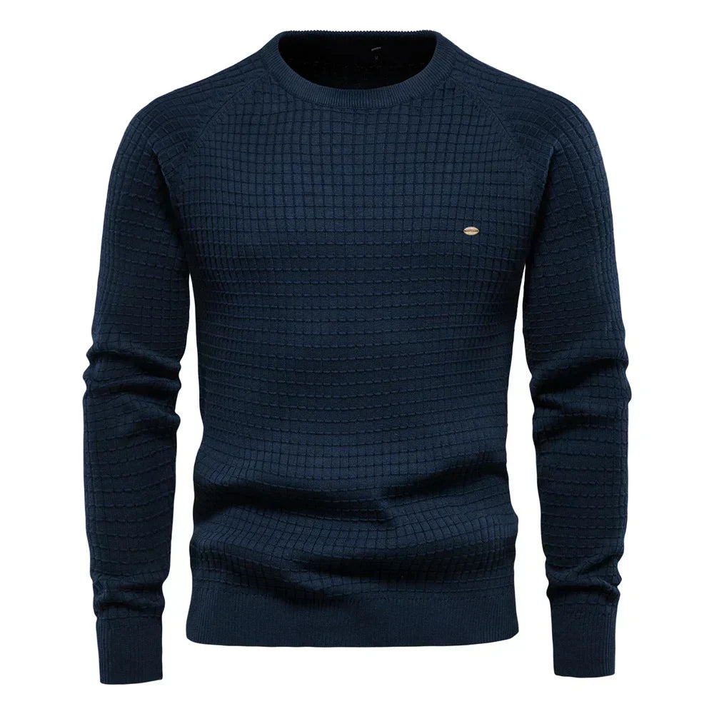 Lucas | Refined Longsleeve with Diamond Pattern Elegance
