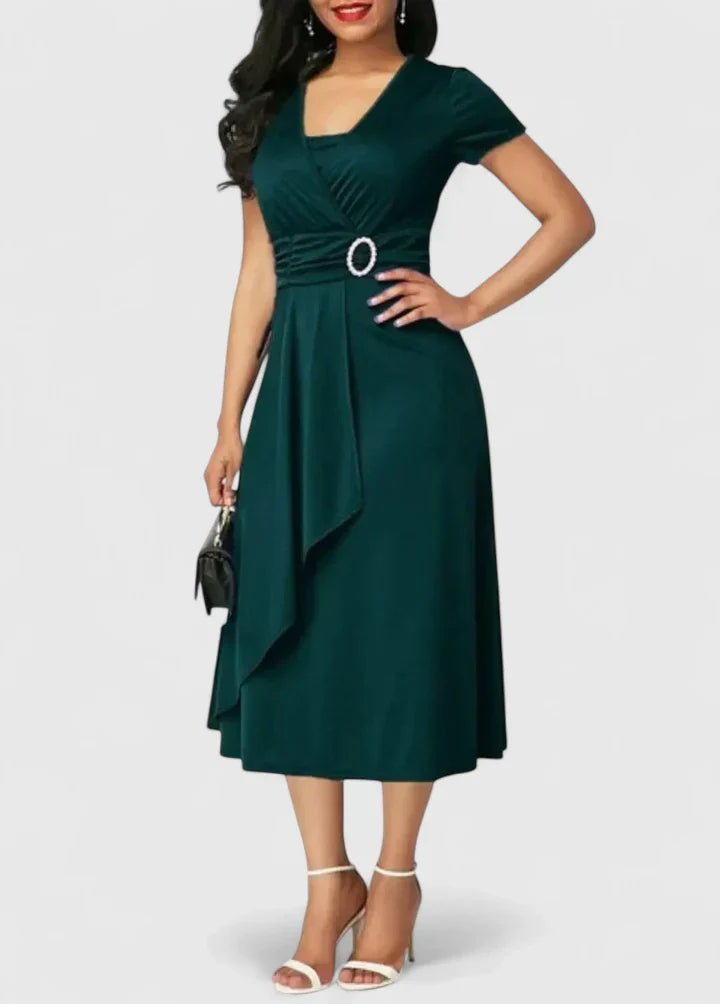 Bristol | Chic Solid-Color Sophisticated Midi