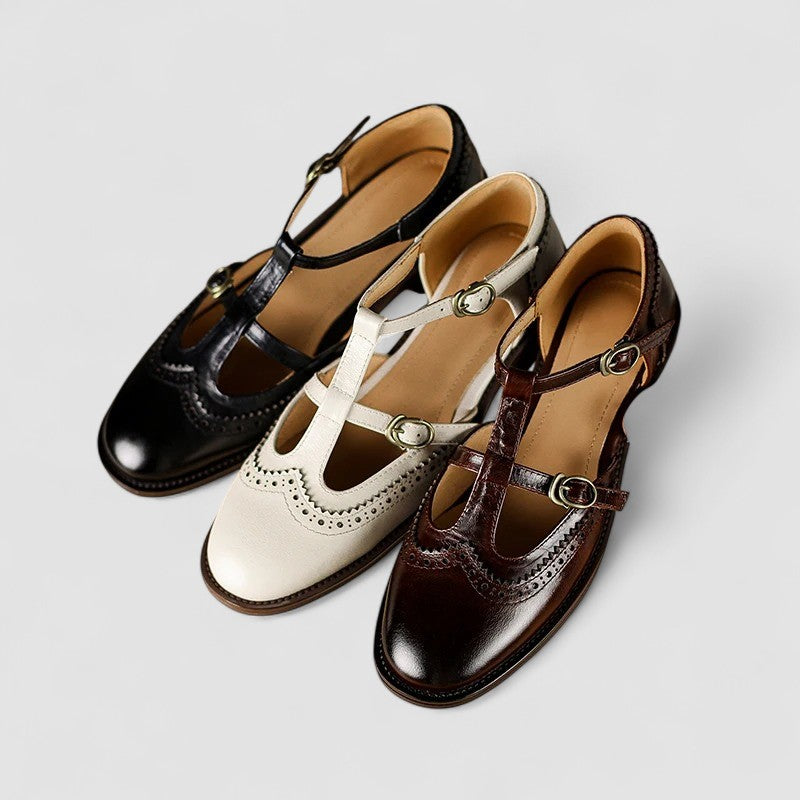 Seraphina | Elegant T-Bar Comfort Heel