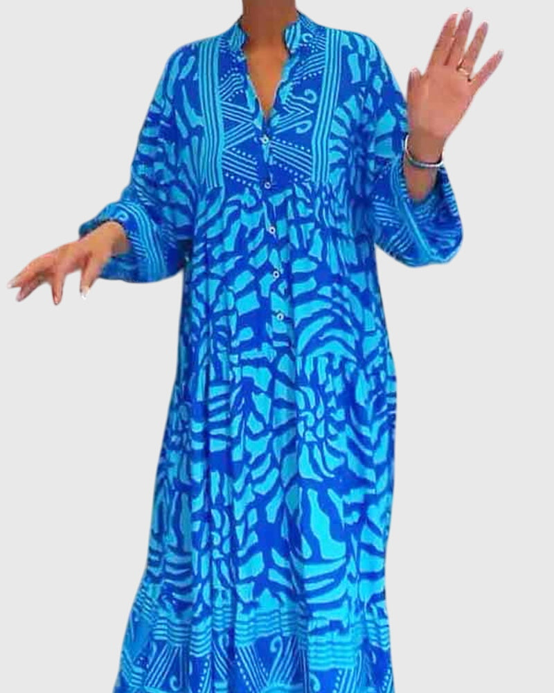 Delilah | Elegant V-Neck Summer Maxi Dress